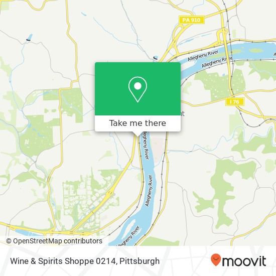 Mapa de Wine & Spirits Shoppe 0214