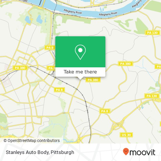 Stanleys Auto Body map