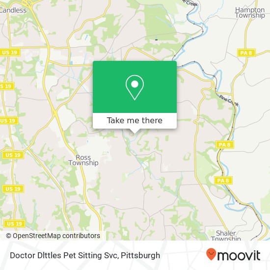 Mapa de Doctor Dlttles Pet Sitting Svc