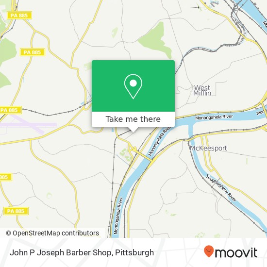 John P Joseph Barber Shop map
