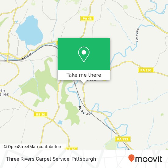 Mapa de Three Rivers Carpet Service