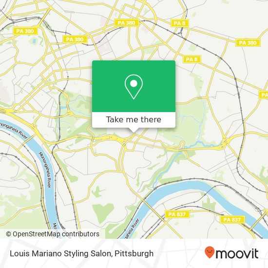 Mapa de Louis Mariano Styling Salon