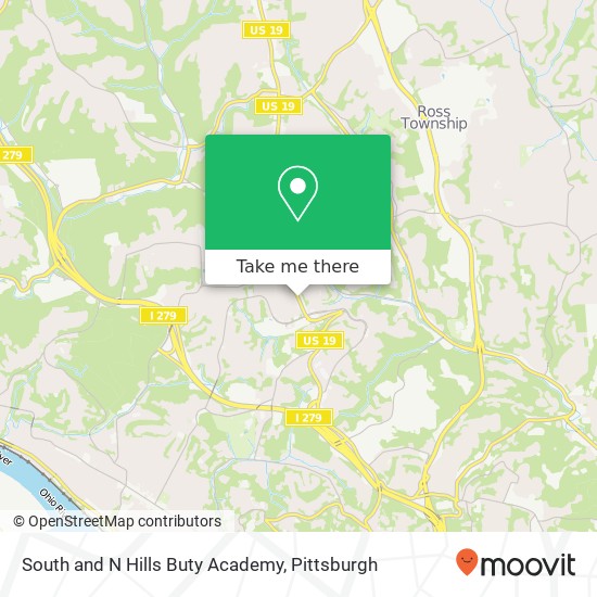 South and N Hills Buty Academy map