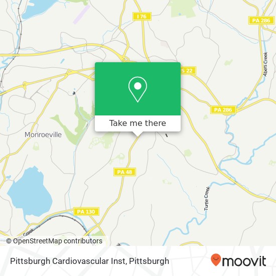 Mapa de Pittsburgh Cardiovascular Inst