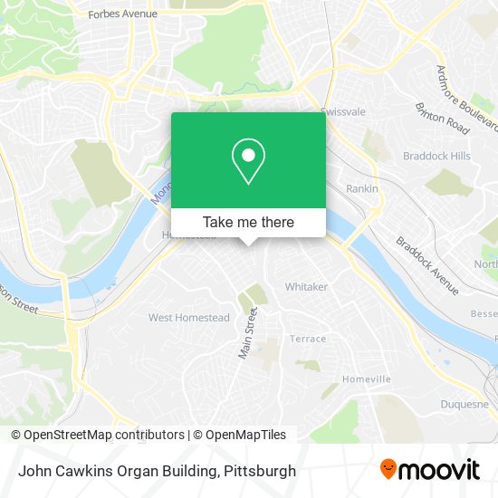 John Cawkins Organ Building map