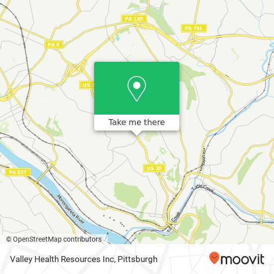 Mapa de Valley Health Resources Inc