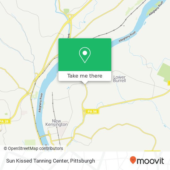 Mapa de Sun Kissed Tanning Center