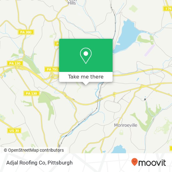Adjal Roofing Co map