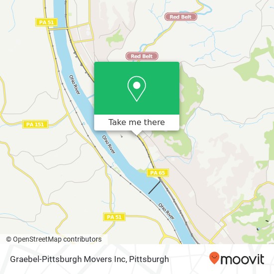 Graebel-Pittsburgh Movers Inc map