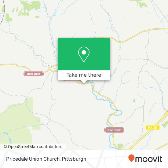 Pricedale Union Church map