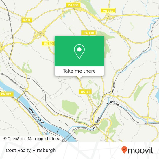 Cost Realty map