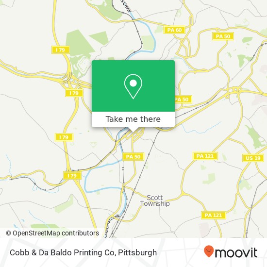 Mapa de Cobb & Da Baldo Printing Co