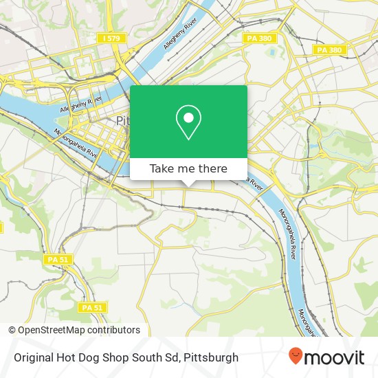 Mapa de Original Hot Dog Shop South Sd
