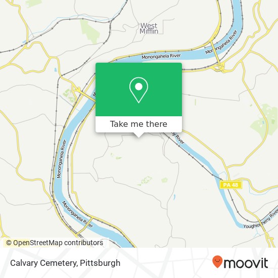 Calvary Cemetery map