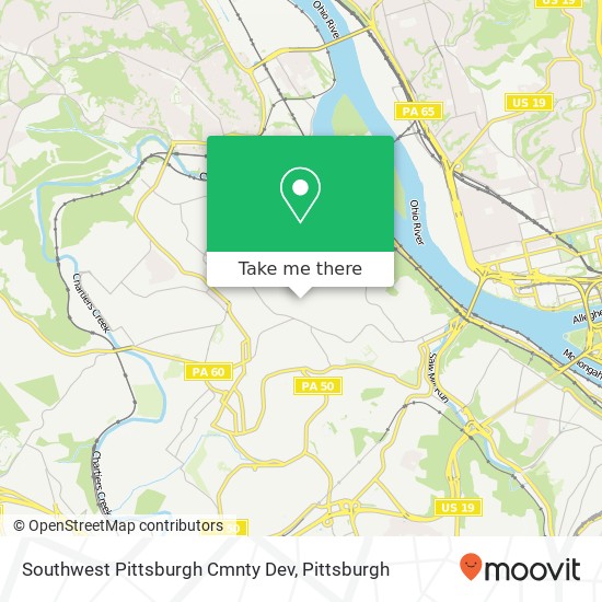 Mapa de Southwest Pittsburgh Cmnty Dev