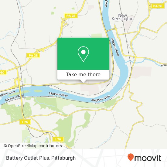 Mapa de Battery Outlet Plus