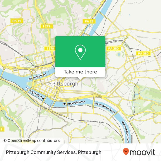 Mapa de Pittsburgh Community Services