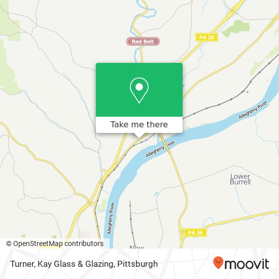 Turner, Kay Glass & Glazing map