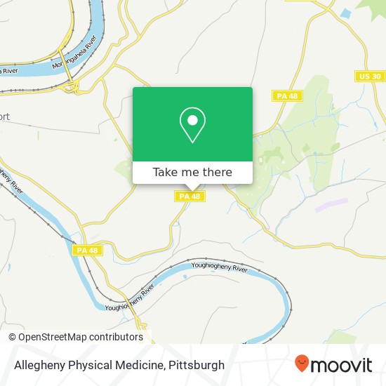 Allegheny Physical Medicine map