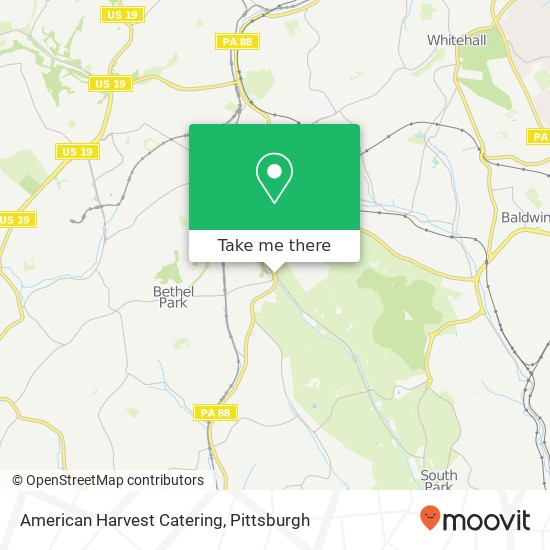 Mapa de American Harvest Catering