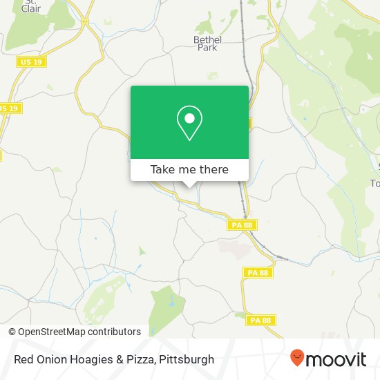 Red Onion Hoagies & Pizza map