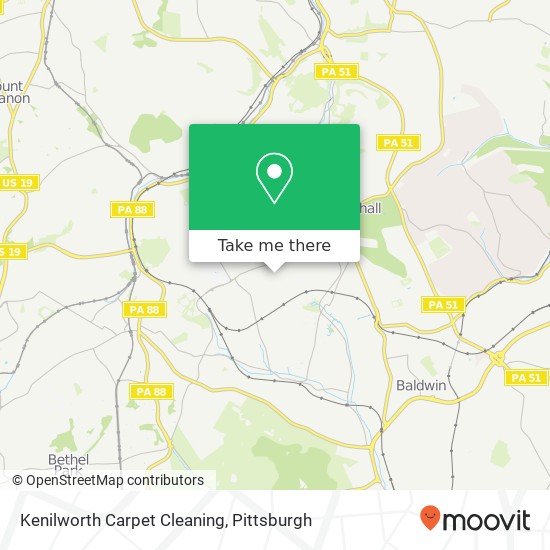 Kenilworth Carpet Cleaning map