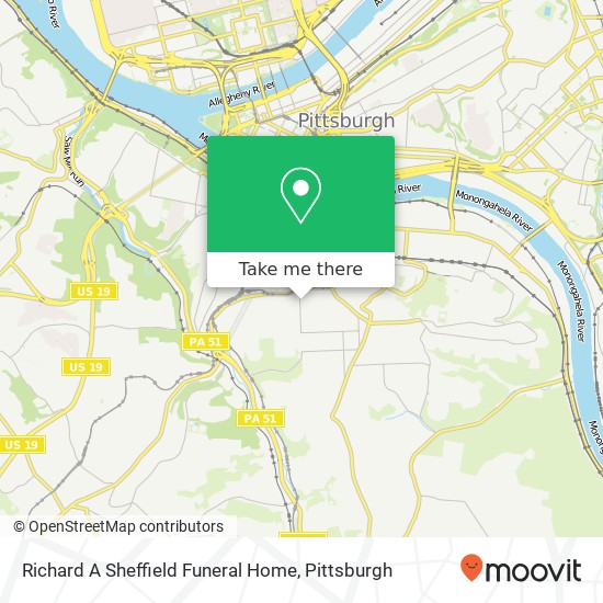 Mapa de Richard A Sheffield Funeral Home