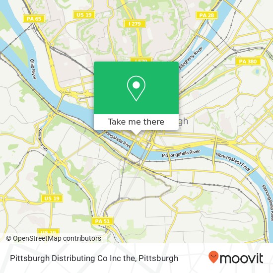 Pittsburgh Distributing Co Inc the map