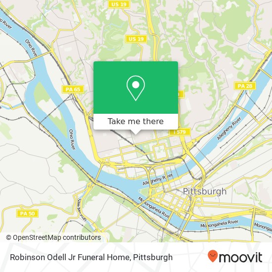 Mapa de Robinson Odell Jr Funeral Home