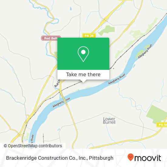 Brackenridge Construction Co., Inc. map