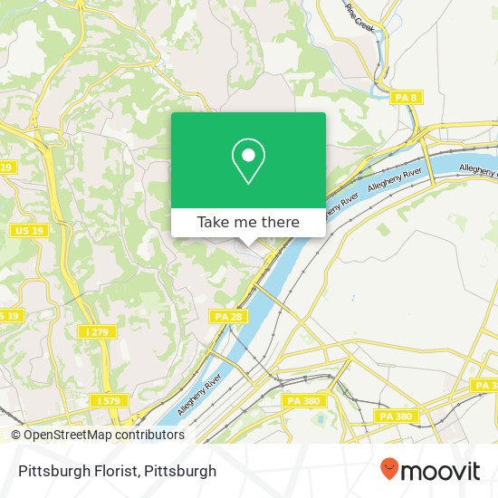 Pittsburgh Florist map