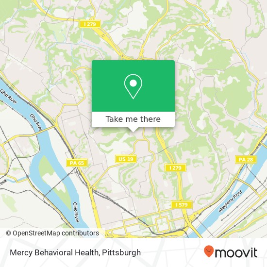 Mapa de Mercy Behavioral Health