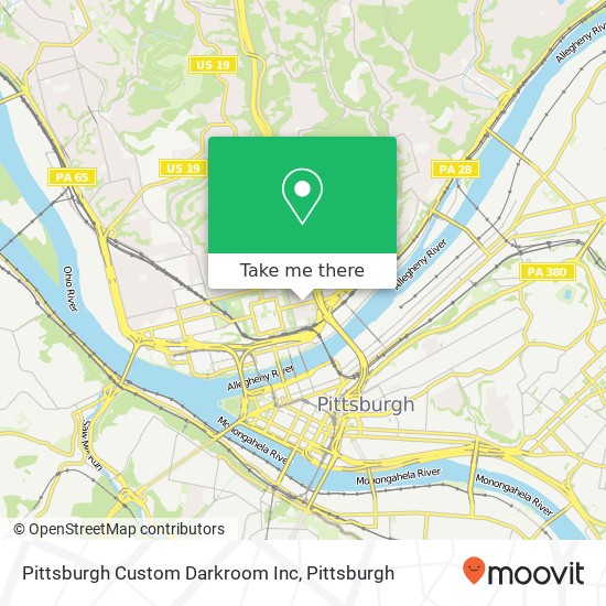 Pittsburgh Custom Darkroom Inc map