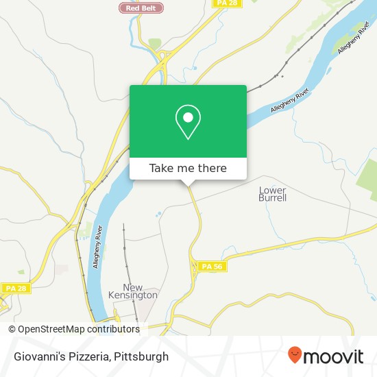 Mapa de Giovanni's Pizzeria