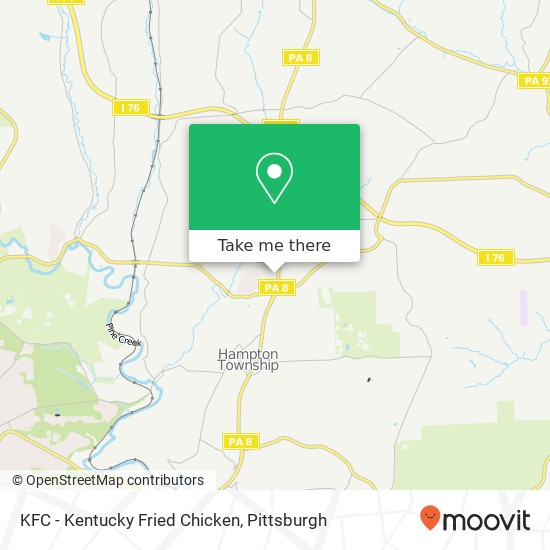 KFC - Kentucky Fried Chicken map