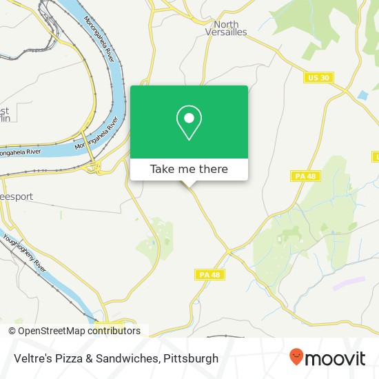 Mapa de Veltre's Pizza & Sandwiches