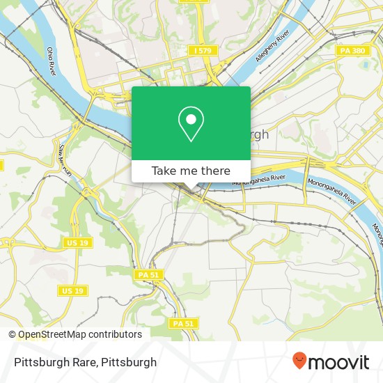 Mapa de Pittsburgh Rare