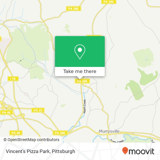 Vincent's Pizza Park map