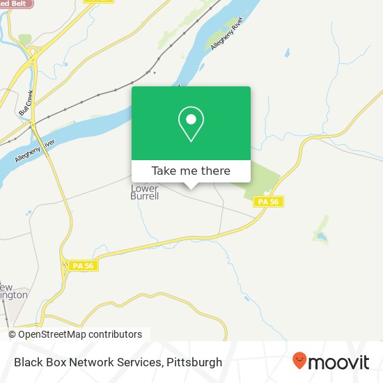 Black Box Network Services map