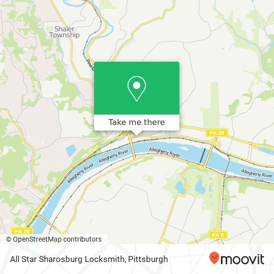 Mapa de All Star Sharosburg Locksmith