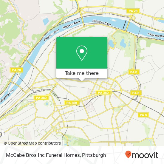 Mapa de McCabe Bros Inc Funeral Homes