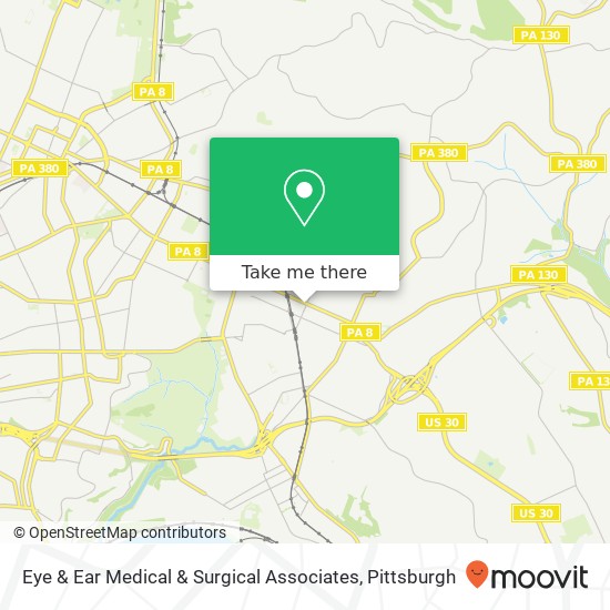 Eye & Ear Medical & Surgical Associates map