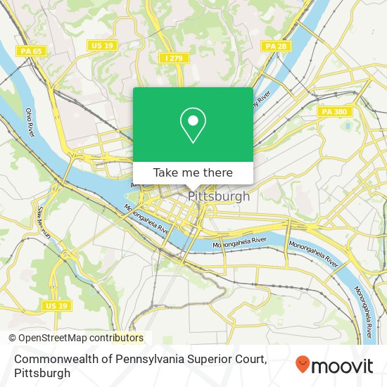 Mapa de Commonwealth of Pennsylvania Superior Court