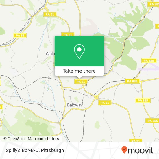 Mapa de Spilly's Bar-B-Q, 4871 Clairton Blvd Pittsburgh, PA 15236