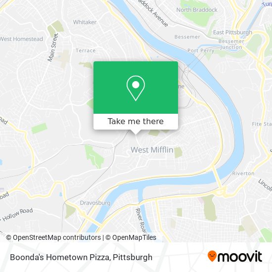 Mapa de Boonda's Hometown Pizza