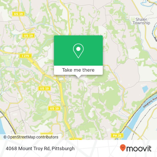 Mapa de 4068 Mount Troy Rd