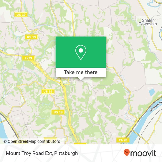 Mapa de Mount Troy Road Ext