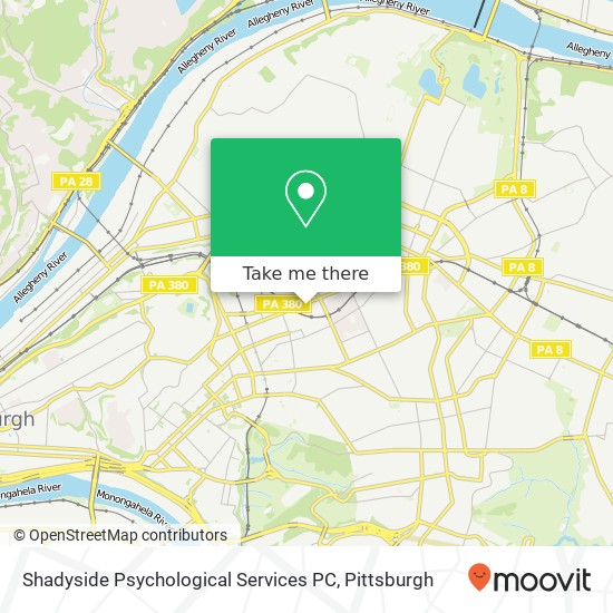 Shadyside Psychological Services PC map