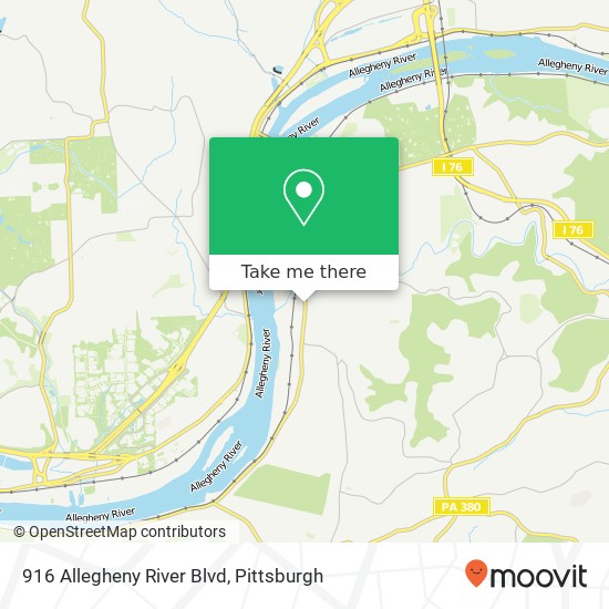 Mapa de 916 Allegheny River Blvd