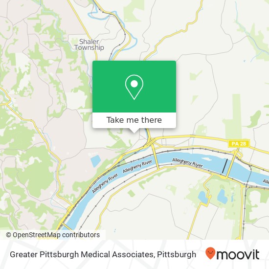 Mapa de Greater Pittsburgh Medical Associates